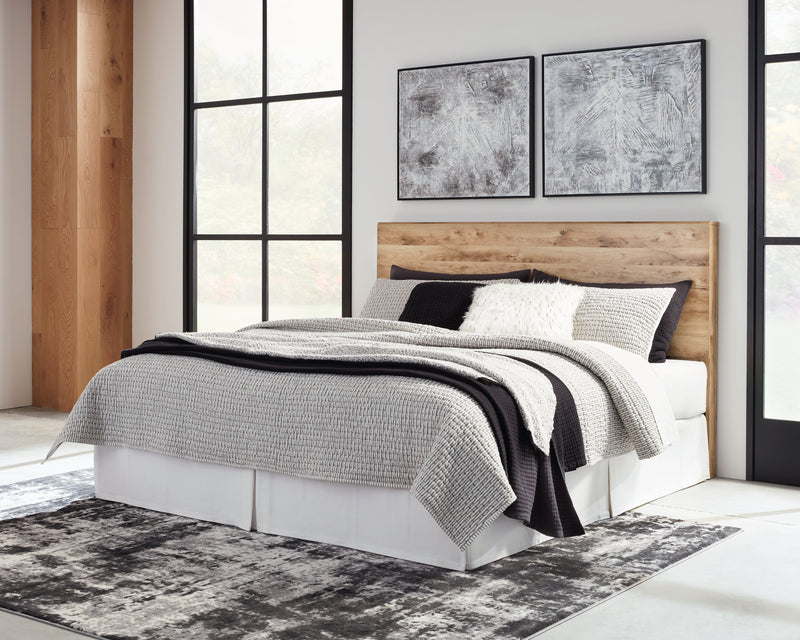 Hyanna Tan Brown King Panel Headboard, Dresser and Mirror from Ashley - Luna Furniture