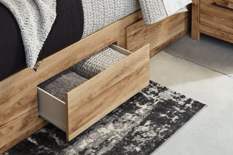 Hyanna Tan Brown One Side Storage Bedroom Set from Ashley - Luna Furniture
