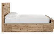 Hyanna Tan Brown Full Panel Bed with 2 Side Storage -  Ashley - Luna Furniture