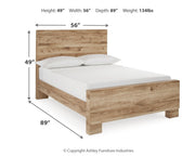 Hyanna Tan Brown Full Panel Bed, Dresser and Mirror from Ashley - Luna Furniture