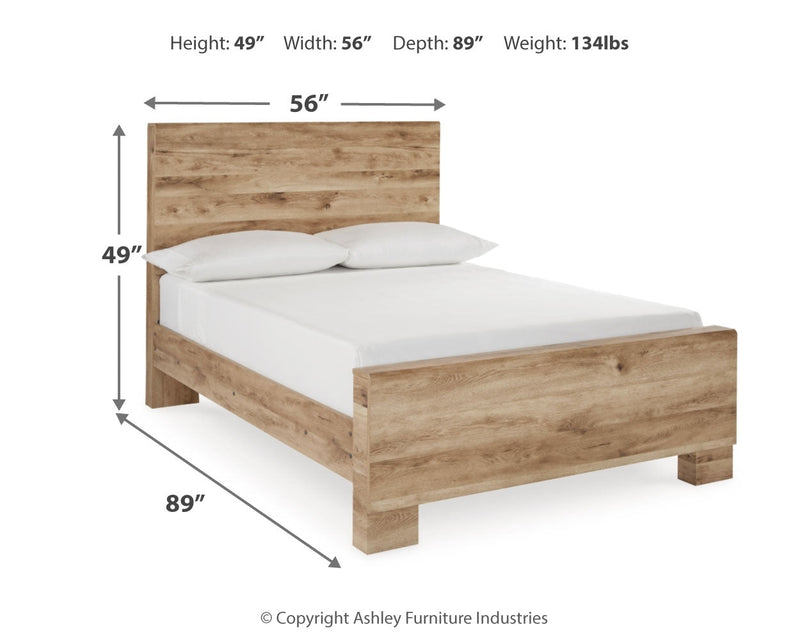 Hyanna Tan Brown Full Panel Bed, Dresser and Mirror from Ashley - Luna Furniture