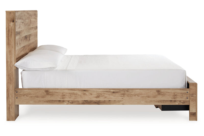 Hyanna Tan Brown Full Panel Storage Bed -  Ashley - Luna Furniture