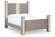 Surancha Gray Queen Poster Bed from Ashley - Luna Furniture