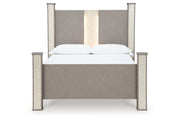 Surancha Gray Queen Poster Bed from Ashley - Luna Furniture