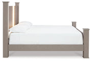 Surancha Gray King Poster Bed from Ashley - Luna Furniture