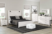 Gerridan White/Gray Lighted Panel Bedroom Set from Ashley - Luna Furniture