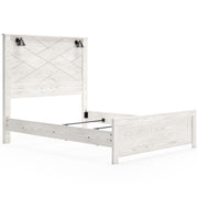 Gerridan White/Gray Lighted Panel Bedroom Set from Ashley - Luna Furniture