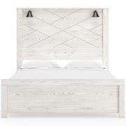 Gerridan White/Gray Lighted Panel Bedroom Set from Ashley - Luna Furniture