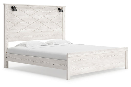 Gerridan White/Gray King Panel Bed from Ashley - Luna Furniture
