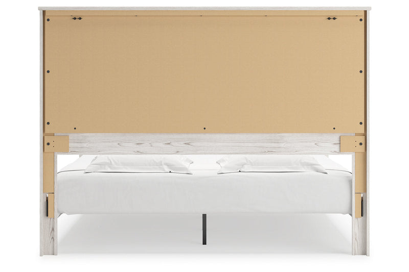 Gerridan White/Gray King Panel Bed from Ashley - Luna Furniture