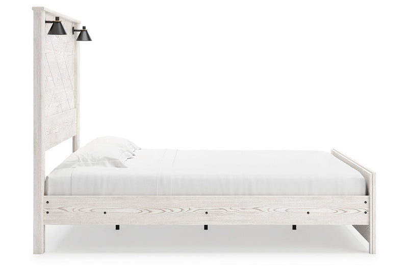 Gerridan White/Gray King Panel Bed from Ashley - Luna Furniture