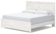 Gerridan White/Gray King Panel Bed with Mirrored Dresser and 2 Nightstands from Ashley - Luna Furniture