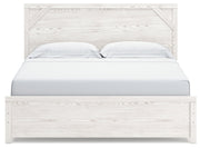 Gerridan White/Gray King Panel Bed with Mirrored Dresser and 2 Nightstands from Ashley - Luna Furniture