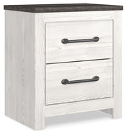 Gerridan White/Gray King Panel Bed with Mirrored Dresser and 2 Nightstands from Ashley - Luna Furniture