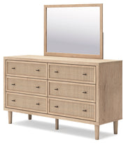 Cielden Two-tone Full Panel Headboard with Mirrored Dresser from Ashley - Luna Furniture