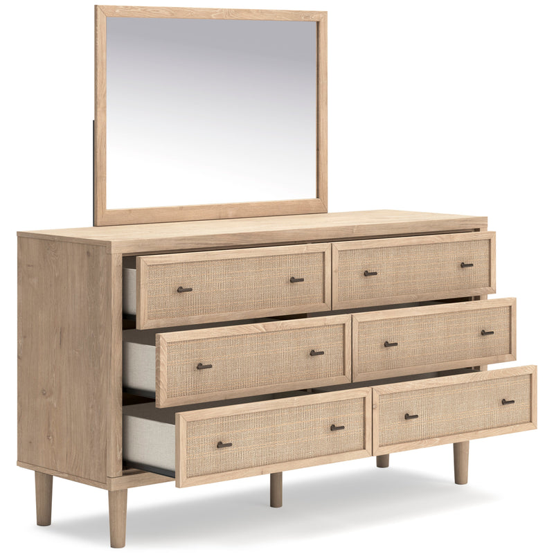 Cielden Soft Gray/Tan Upholstered Platform Bedroom Set from Ashley - Luna Furniture