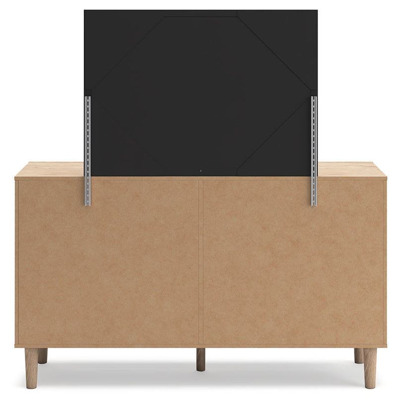 Cielden Two-tone King Panel Headboard, Dresser and Mirror from Ashley - Luna Furniture