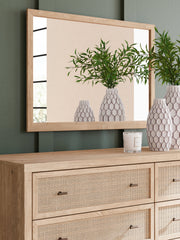 Cielden Two-tone Full Panel Headboard with Mirrored Dresser from Ashley - Luna Furniture