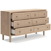 Cielden Soft Gray/Tan Upholstered Platform Bedroom Set from Ashley - Luna Furniture