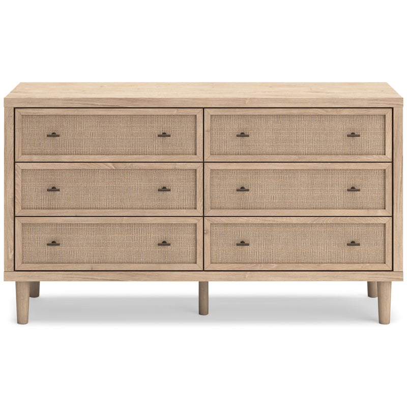 Cielden Soft Gray/Tan Upholstered Platform Bedroom Set from Ashley - Luna Furniture
