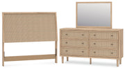 Cielden Two-tone Full Panel Headboard with Mirrored Dresser from Ashley - Luna Furniture
