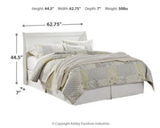 Anarasia Queen Sleigh Headboard, Dresser and Mirror in White from Ashley - Luna Furniture