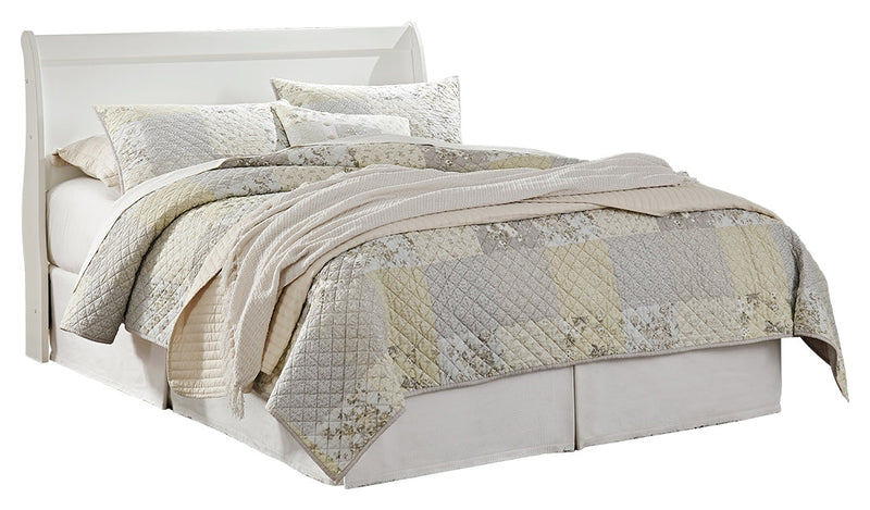 Anarasia Queen Sleigh Headboard, Dresser and Mirror in White from Ashley - Luna Furniture