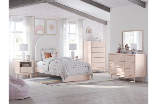 Wistenpine Blush Upholstered Youth Panel Bedroom Set from Ashley - Luna Furniture