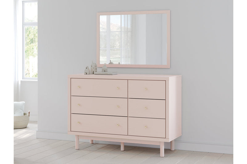 Wistenpine Blush Upholstered Youth One Side Storage Panel Bedroom Set from Ashley - Luna Furniture