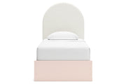 Wistenpine Blush Twin Upholstered Panel Bed with Storage from Ashley - Luna Furniture