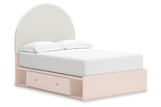 Wistenpine Blush Full Upholstered Panel Bed with Storage from Ashley - Luna Furniture