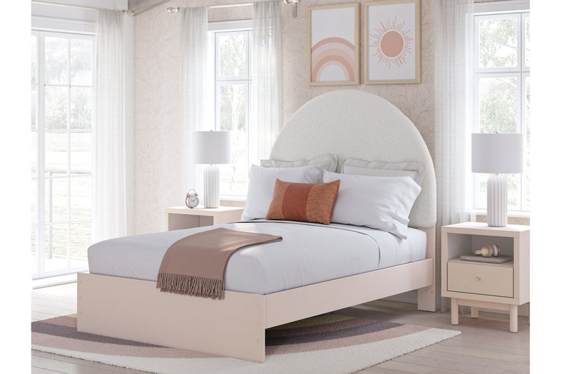 Wistenpine Blush Upholstered Youth Panel Bedroom Set from Ashley - Luna Furniture
