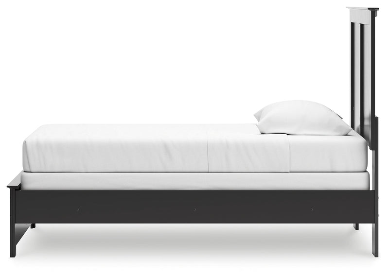 Maribel Black Twin Panel Bed, Dresser and Mirror from Ashley - Luna Furniture