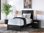 Maribel Black Twin Panel Bed, Dresser and Mirror from Ashley - Luna Furniture