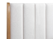 Westcott Cerused Natural King Upholstered Panel Bed from Crown Mark - Luna Furniture