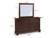 Claribelle Cherry Dresser Top (Mirror Only) from Crown Mark - Luna Furniture