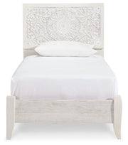 Porter Whitewash King Panel Bed with Mirrored Dresser and Chest from Ashley - Luna Furniture