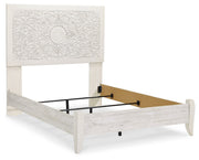 Paxberry Whitewash Full Panel Bed and Nightstand from Ashley - Luna Furniture