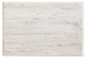 Porter Whitewash King Panel Bed with Mirrored Dresser and Chest from Ashley - Luna Furniture