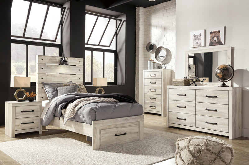 Cambeck Whitewash Footboard Storage Youth Bedroom Set from Ashley - Luna Furniture