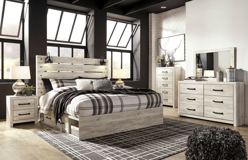 Cambeck Whitewash Side Storage Platform Bedroom Set from Ashley - Luna Furniture