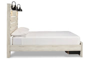 Cambeck Whitewash Queen Panel Bed with 2 Storage Drawers from Ashley - Luna Furniture