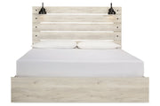 Cambeck Whitewash King Platform Bed with 2 Storage Drawers from Ashley - Luna Furniture