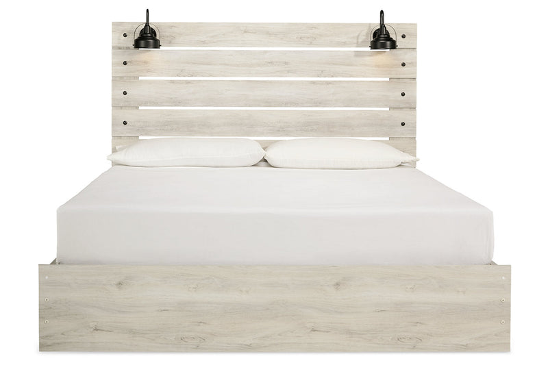 Cambeck Whitewash King Platform Bed with 4 Storage Drawers from Ashley - Luna Furniture