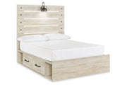 Cambeck Whitewash Full Panel Bed with 2 Storage Drawers from Ashley - Luna Furniture