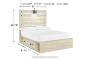 Cambeck Whitewash Full Panel Bed with 2 Storage Drawers from Ashley - Luna Furniture