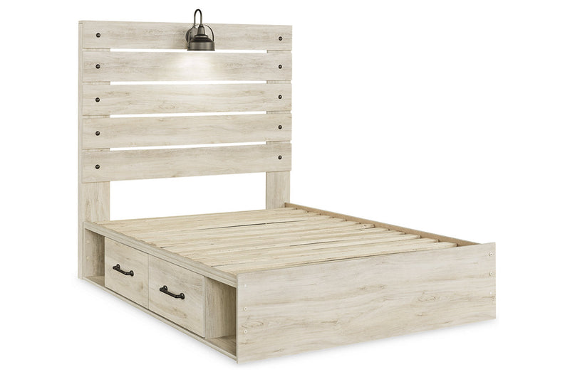 Cambeck Whitewash Full Panel Bed with 2 Storage Drawers from Ashley - Luna Furniture