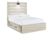Cambeck Whitewash Full Panel Bed with 4 Storage Drawers from Ashley - Luna Furniture