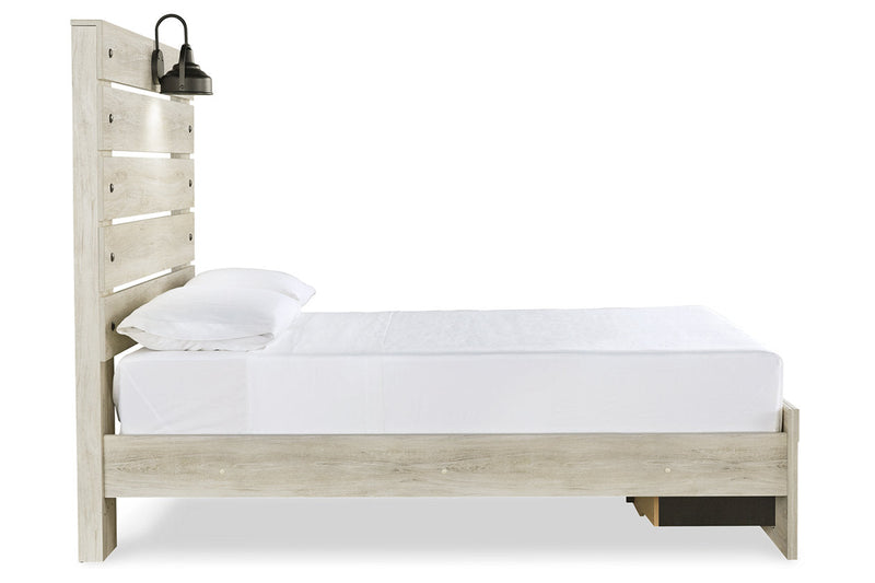 Cambeck Whitewash Full Panel Bed with 2 Storage Drawers from Ashley - Luna Furniture