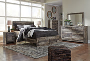 Derekson Multi Gray Footboard Storage Platform Bedroom Set from Ashley - Luna Furniture